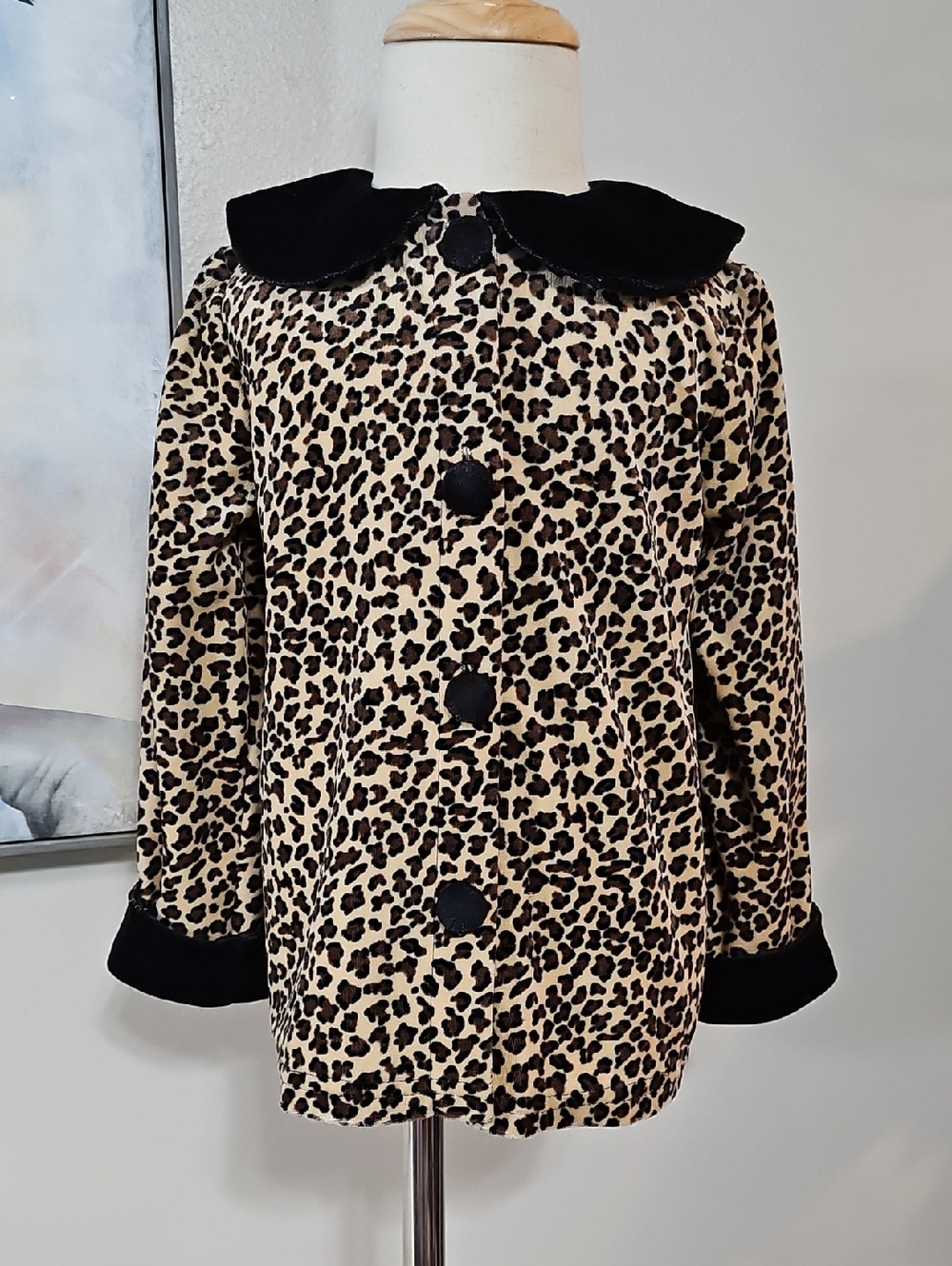 3 for $20 🐆 Leopard Print Peplum Jacket 4T